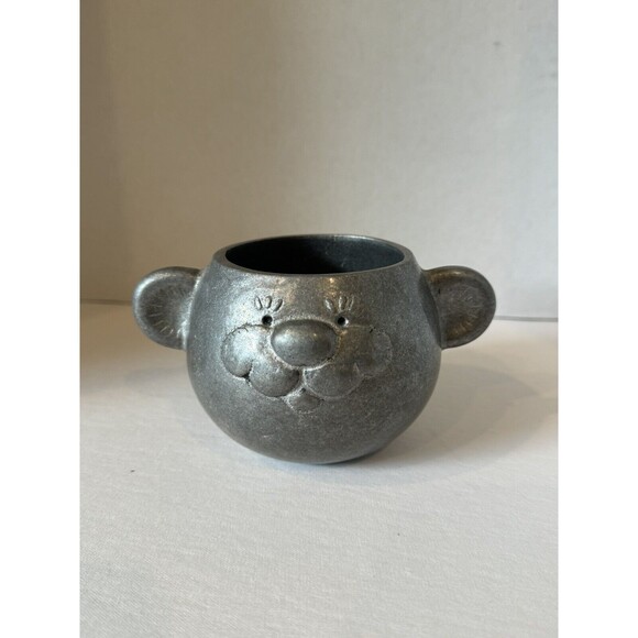 Wilton Pewter Bear Face Mug Child Cup  Hallmarks/Makers Marks on ear - Picture 9 of 11